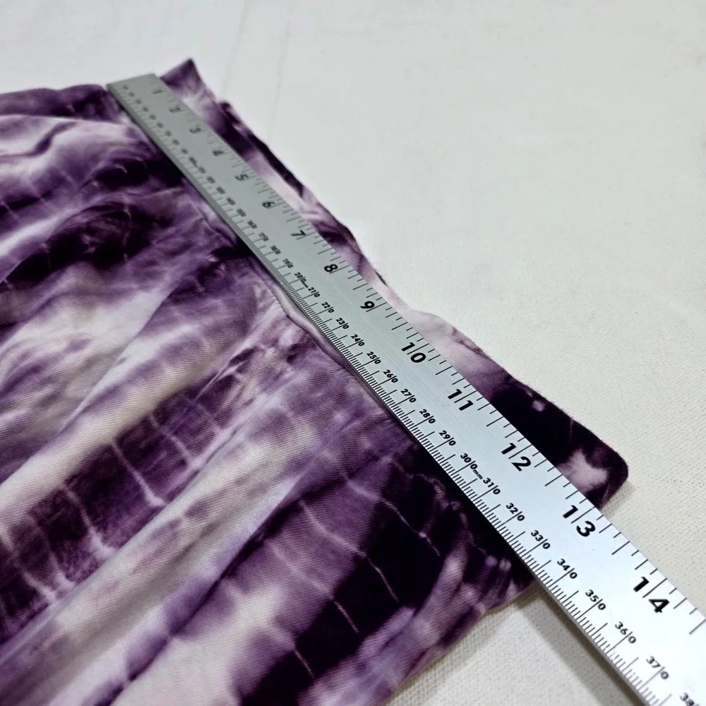 Tryst by Matthew Maxi Skirt Womens Small Purple Tie Dye Boho Flowy USA Made